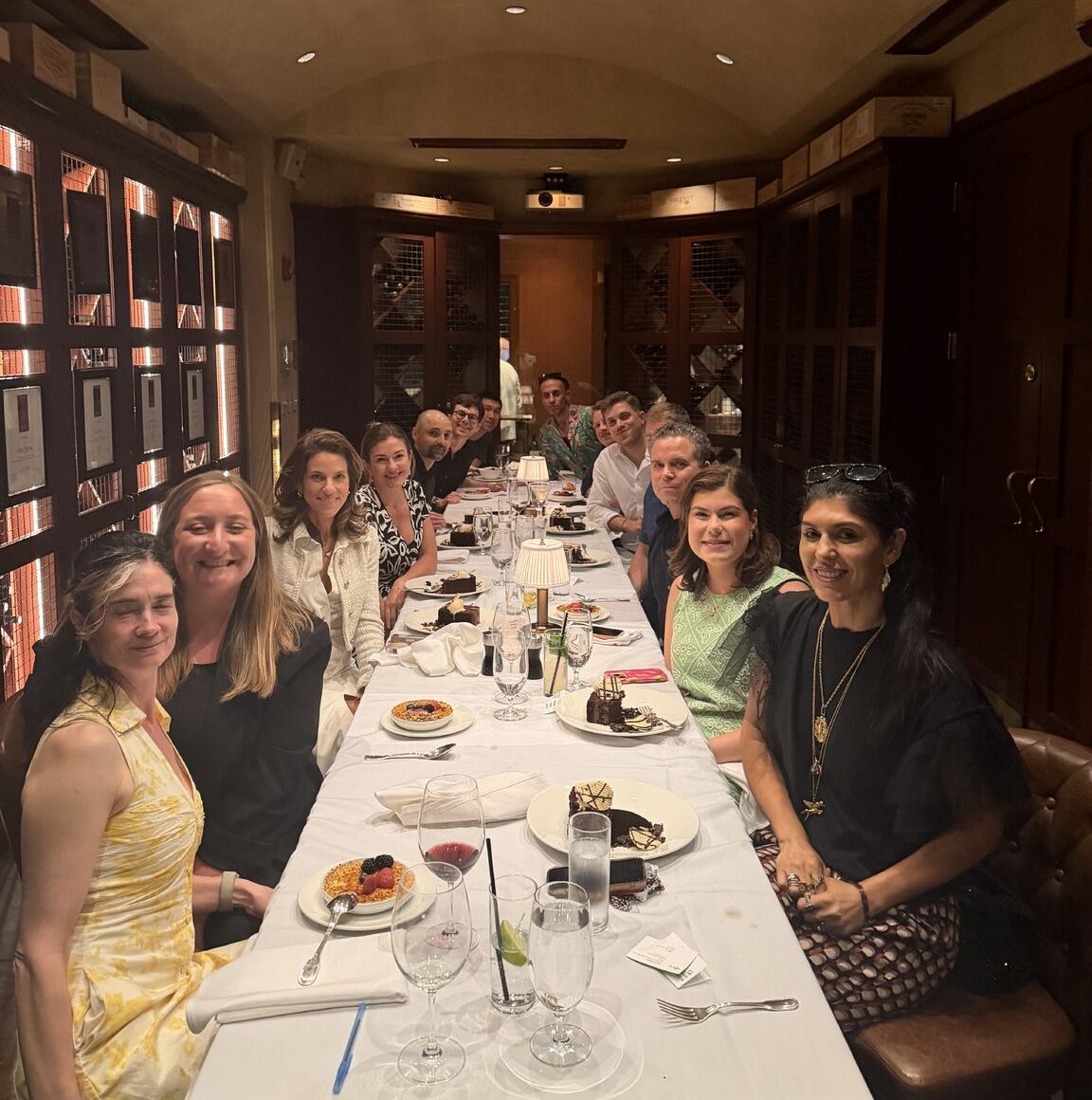 Executive dinner in a private wine room